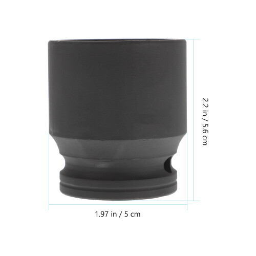 2Pièces Douille Impact Profonde Noir Clé Pour Écrou Roue Lock 1