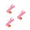 3Pièces Fraise Rose Hydratant Doux 10
