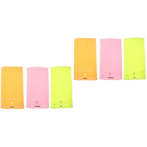 6Pièces Lingettes En Coton Brodées Douces Absorbantes 2