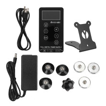 Adjustable Voltage Increments LCD Display Voltage Meter Dual Digital Tattoo Power Supply With Foot Pedal Clip Cords Liner And Shader Presets Works