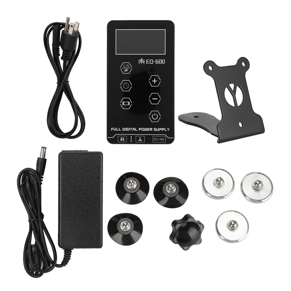 Adjustable Voltage Increments LCD Display Voltage Meter Dual Digital Tattoo Power Supply With Foot Pedal Clip Cords Liner And Shader Presets Works
