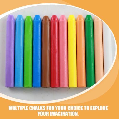 12Pièces Craies Solubles En Multicolores Pour Dessin Et 2