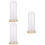 3Pièces Dome Verre Transparent Base Bois Accessoire Pour Séchée 7