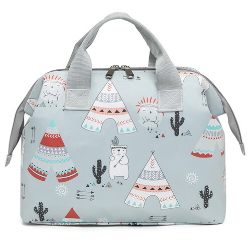 Αδιάβροχη μονωμένη τσάντα φαγητού Tote, ψυγείο, κομψό, υφασμάτινο, ελαφρύ,