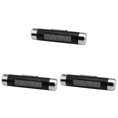3Pièces Thermomètre Auto 2-En-1 LCD 2