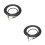 2Pièces Câble Connecteur Guitare Électrique Noir Usage Scène Pro 10