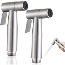 Set of 2 Stainless Steel Bidet Sprayers, Toilet Hand Shower for Personal Hygiene and Toileting, Multiple Colors, Large