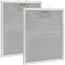2-delige metalen vetfilter 320x260mm, aluminium, anti-vet, afzuigkap accessoire voor afzuigkappen