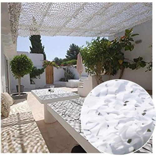 Camouflage Netting - Rectangular Shade Sail - White - 3x3m