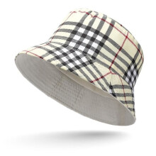 Omkeerbare ademende vissershoed voor dames/heren - Vogue - Beige - Polyester - 56-58cm - Opvouwbaar