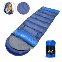 MERKMAK Adult Sleeping Bag, Water Resistant, Lightweight and Warm Bags for Outdoor Travel Camping (190+30)x75 cm