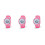 3Pièces Étanches Enfants Silicone Rose Confortables Lumineuses 11