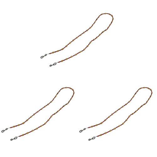 3Pièces Lunettes Perles Bois Accessoire Mode Multi Couleur 2