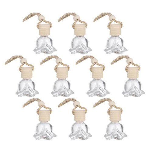 10 Pieces 8ml Car Hanging Diffuser, Car Air Fresheners, Hanging Essential Oil Diffuser, Refillable
