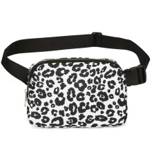 Heuptasje - Nylon - Waterdicht - Ultralicht - Zwart-witte luipaardprint - Unisex