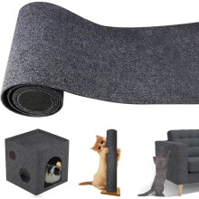 Self-Adhesive Cat Scratching Mat, Grey, Anti-Scratch Cat Sofa Protector, 40200 cm, Climbing Cat Scratcher
