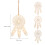80Pièces Capteurs Bois Brut Beige Pour Décoratives 2