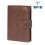 Men's Leather Wallet, RFID Protection Against Hacking, Tri-fold Leather Wallet - Dark Brown 1