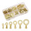300 Pcs Cable Ring Terminal Ring Cable Lugs Copper Lugs Ring Terminals Connectors Brass Crimp Cable Wire Terminals 5