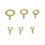 300 Pcs Cable Ring Terminal Ring Cable Lugs Copper Lugs Ring Terminals Connectors Brass Crimp Cable Wire Terminals 8