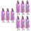 9Pièces Ponchos Rose Adulte Réutilisable Avec Capuche 7
