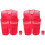 2Pièces Gilet Réfléchissant Rouge Confortable Poches Multiples 2