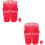 2Pièces Gilet Réfléchissant Rouge Confortable Poches Multiples 5