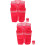 2Pièces Gilet Réfléchissant Rouge Confortable Poches Multiples 6