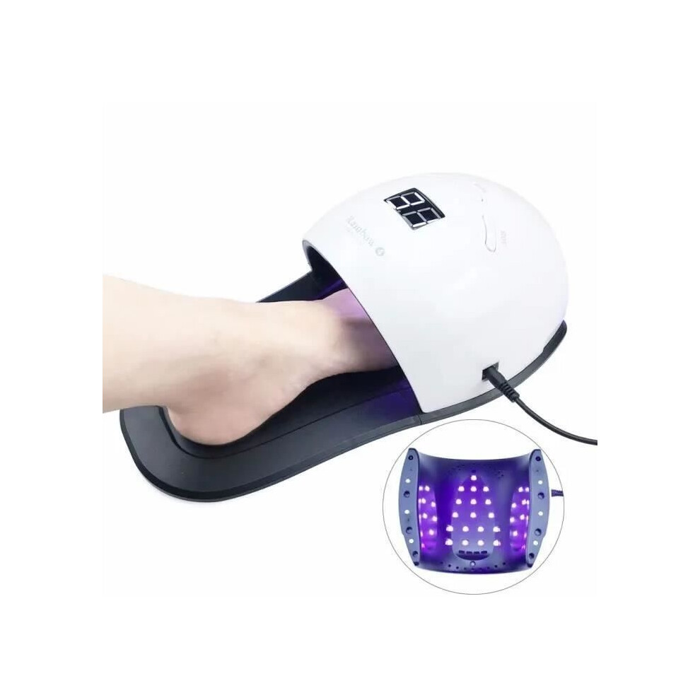Aihontai Nail And Foot Dryer Lamp, 48W Led/Uv Professional Gel Lamp With Timer For Manicures And Pedicures, Removable Panel With 3 Modes