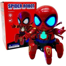 Elektronisches Spielzeug – SEBTHOM – Elektronischer Spiderman-Roboter – Rot – Unisex – ab 3 Jahren