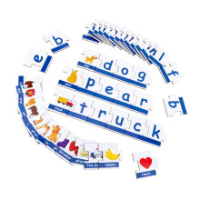 1 Box Wooden Word Spelling Game Letters Recognition Puzzle Toy