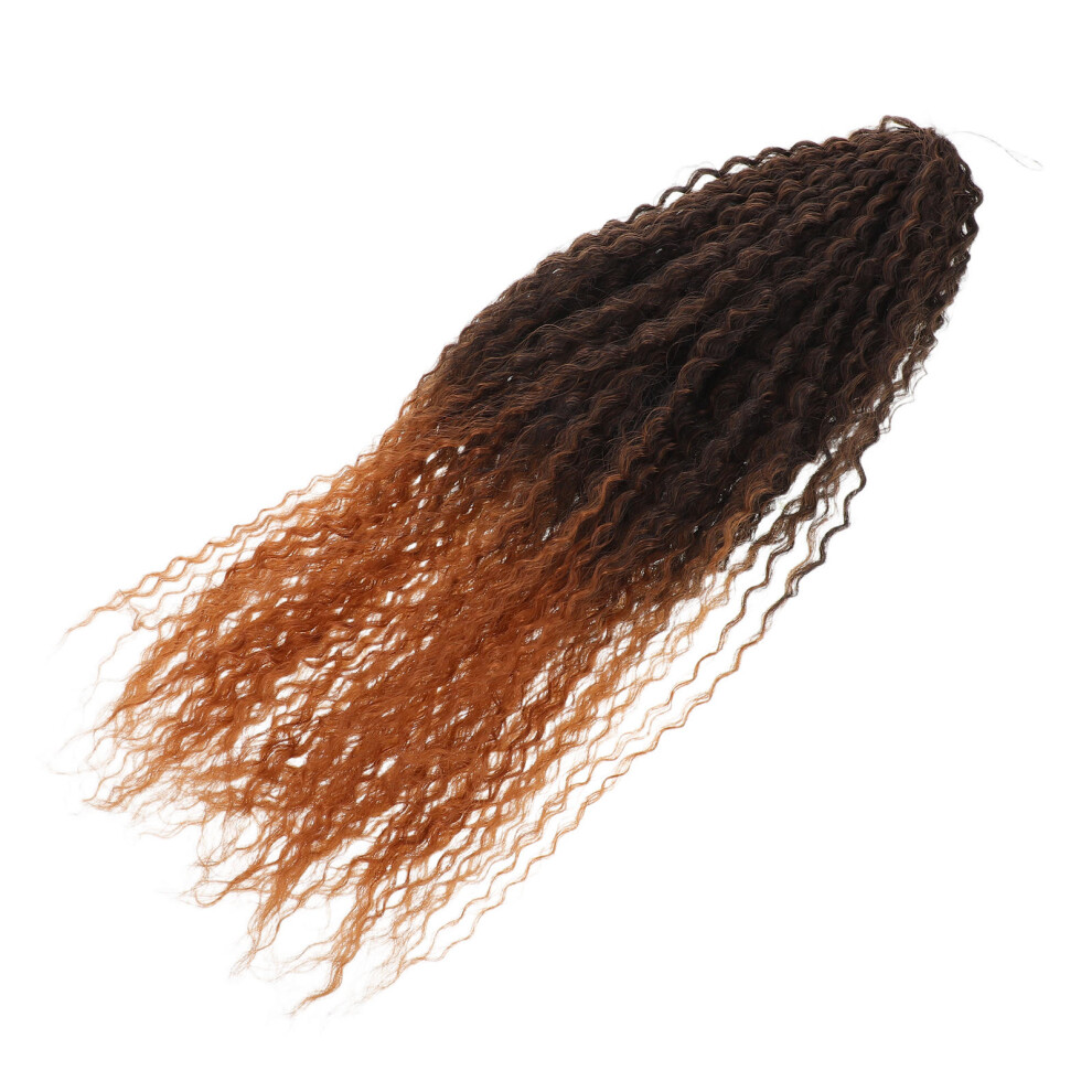Unisex Brown 3Pcs Synthetic Curly Crochet Hair Afro Braiding Hair Extensions