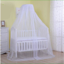 Babybedhemel met standaard - Groot formaat decoratief klamboe - Wit