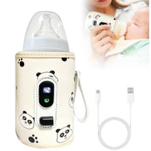 Portable Bottle Warmer, USB Bottle Warmer with Digital Display, 21 Temperatures Car Bottle Warmer, Travel Bottle Warmer