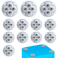 12 Pack Small 360 Self-Adhesive Casters for Storage Boxes and Furniture Multiple Colors LARGEIGHT