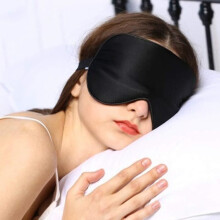 Sleep Mask - URnice - Natural Silk - Cotton Filled - Adjustable Strap - Optimal Comfort