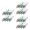 24Pièces Flash Valve Pneu Couleurs 3