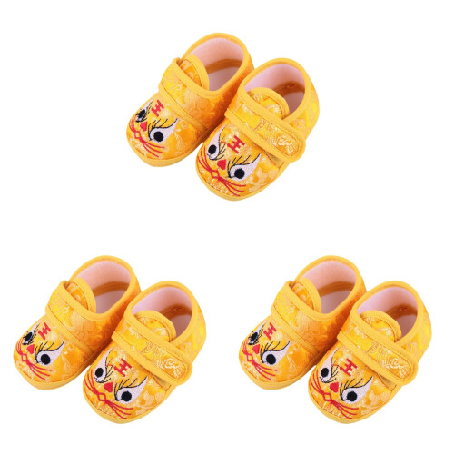 3Paires Chaussures Bébé Brodées Confortables Et Stylées 2