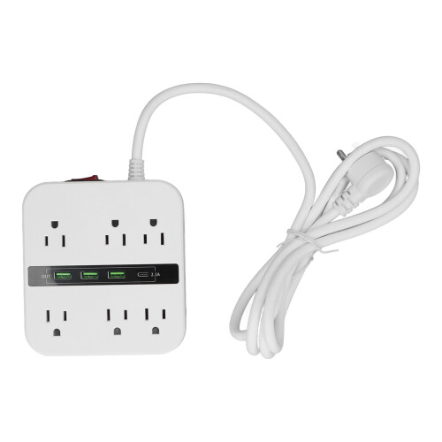 Προσαρμογέας βύσματος USB, συμπαγής σχεδίαση, πολύπριζο με γρήγορη φόρτιση USB C,