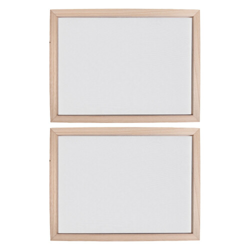 2Pcs Handmade Wooden Paper Craft Frame Double Mesh Paper Making Tool