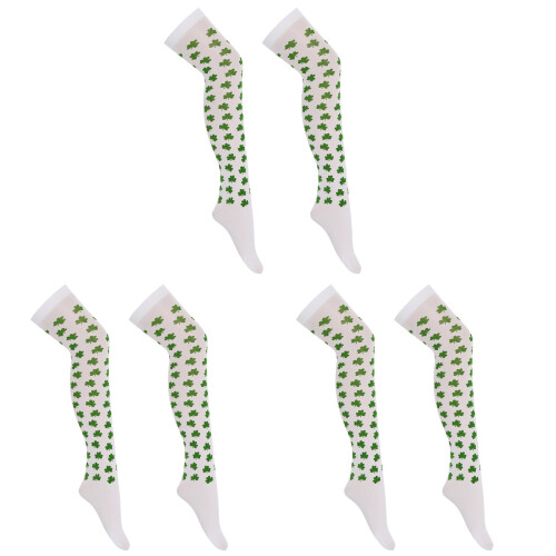 3Paren Paar Elastische St. Patrick's Day Over Knee Dames 2
