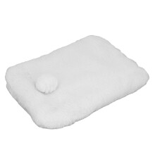 Large White Pet Plush Mat – Soft, Cozy, Skin-Friendly Dog & Cat Bed