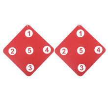 4Pcs Red Rubber Fencing Training Targets Dual-Sided Durable Wall Mount