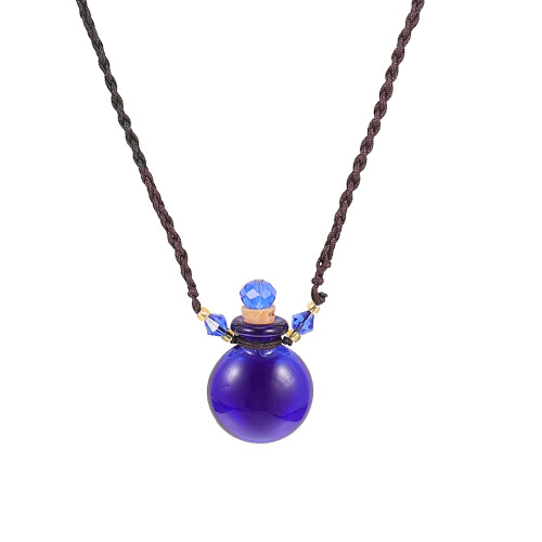 3Pièces Collier Bouteille Bleue Diffuseur Parfum Multifonction 1