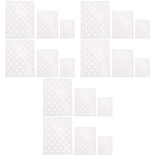 Vijfpunts Ster Stencils Wit Plastic Voor Schilderen En Ambacht 2