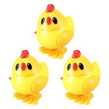 6Pcs Yellow ABS Kids Cartoon Clockwork Chicken Toys Decorative Toys