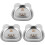 3Pièces Assiettes Acier Inoxydable Argentées Enfant 4