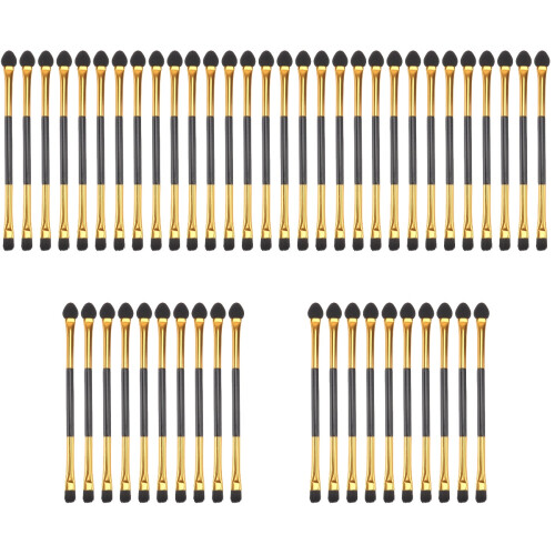 100St Professionele Dubbelzijdige Oogschaduwkwast Gouden Makeup Tool 1