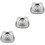 3Pièces Assiettes Acier Inoxydable Argentées Enfant 7