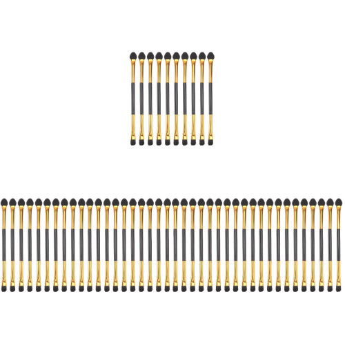 100St Professionele Dubbelzijdige Oogschaduwkwast Gouden Makeup Tool 2
